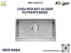 Chậu rửa bát Kluger KU7844FS Basic - Inox 304 Posco - Linen dập nổi chống xước